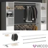 Vicco Kleiderschrank Guest Weiß 153,4 X 1,6 X 35 Cm Holzwerkstoff