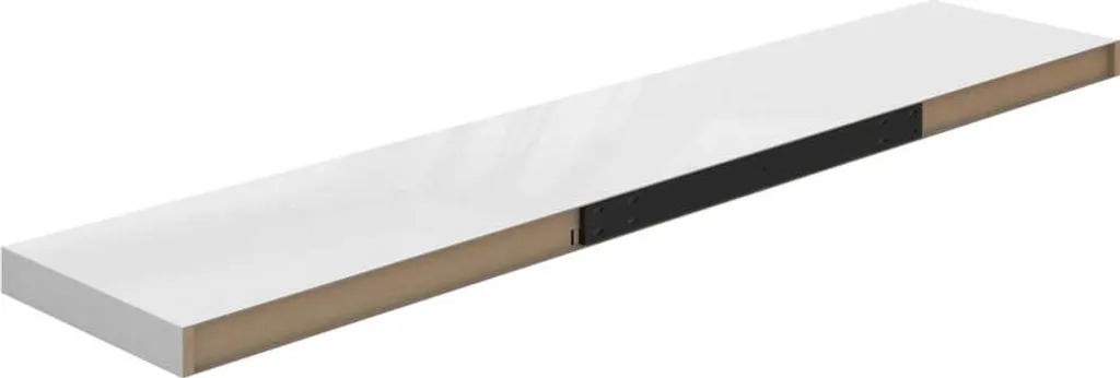 VidaXL Schwebendes Wandregal Hochglanz-Weiß 120x23,5x3,8 Cm MDF – Bild 4