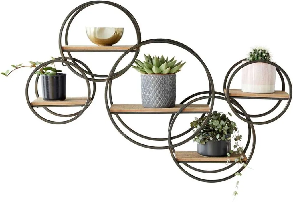 Schneider® Wandregal Round - MDF, Eisen Wandboard Moderne Ablage Deko-Regal Gewürzregal – Bild 2