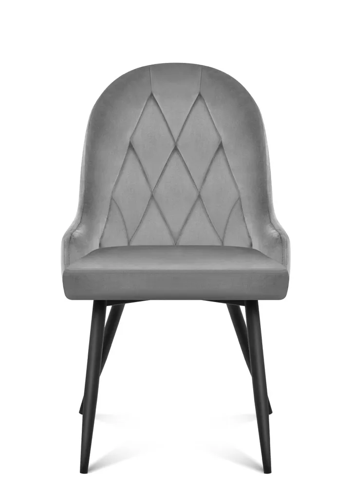 Mark Adler Prince 4.0 Esszimmerstühle Polsterstuhl Wohnzimmerstuhl Sessel Mit Rückenlehne Aus Samt Bis 130 Kg Grau – Bild 2