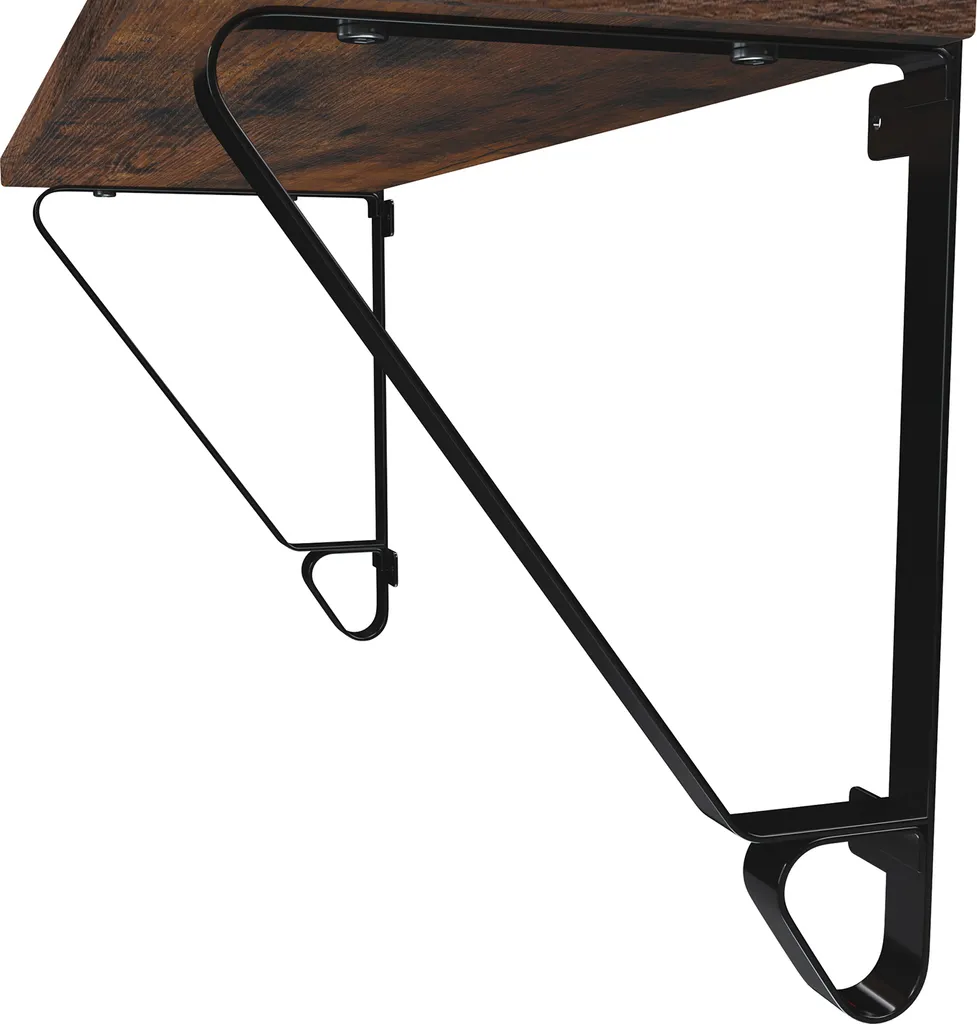 VASAGLE 2er Set Wandregal, Hängeregal Mit Metallrahmen, Großem Schweberegal, 60 X 33 X 20 Cm, Stabiles Wandboard Für Wohnzimmer Vintage LCR01BX – Bild 8