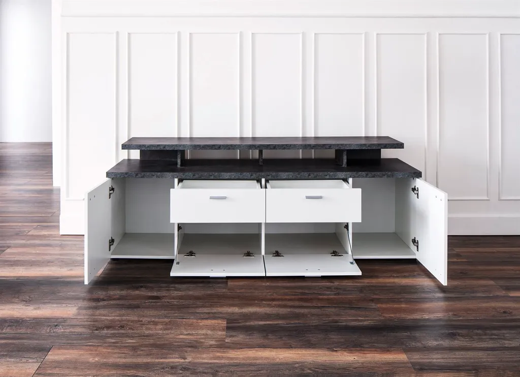 Trendteam Media Mediatype Mood Weiß Melamin 180 X 66 X 47 Cm – Bild 3