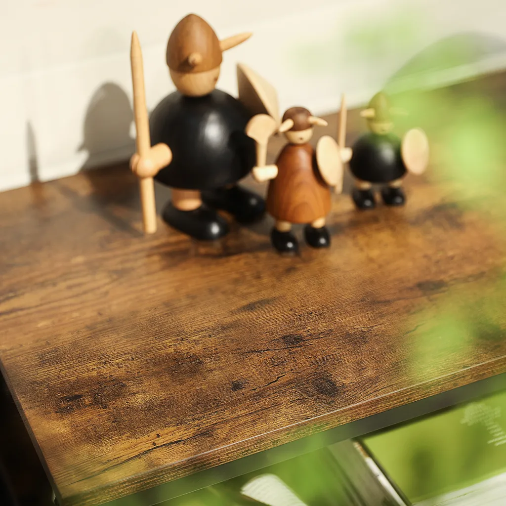 VASAGLE TV-Lowboard TV-Schrank Mit Metallrahmen 140 X 40 X 52 Cm Mit 2 Ablagen Fernsehtisch Vintage LTV50BX – Bild 8