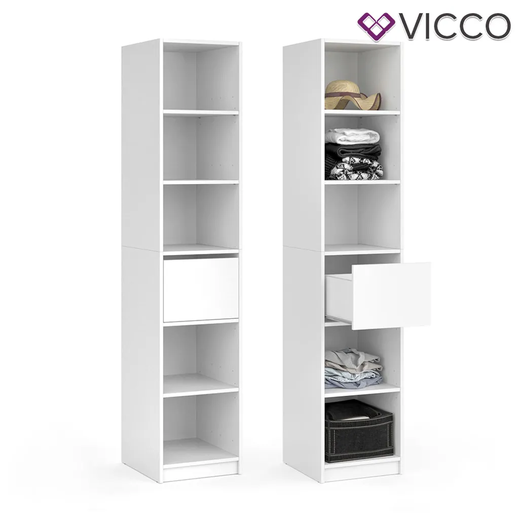 Vicco Schrank VISIT - Regal Schlafzimmer Umkleide Erweiterung Geteilt Schublade – Bild 3