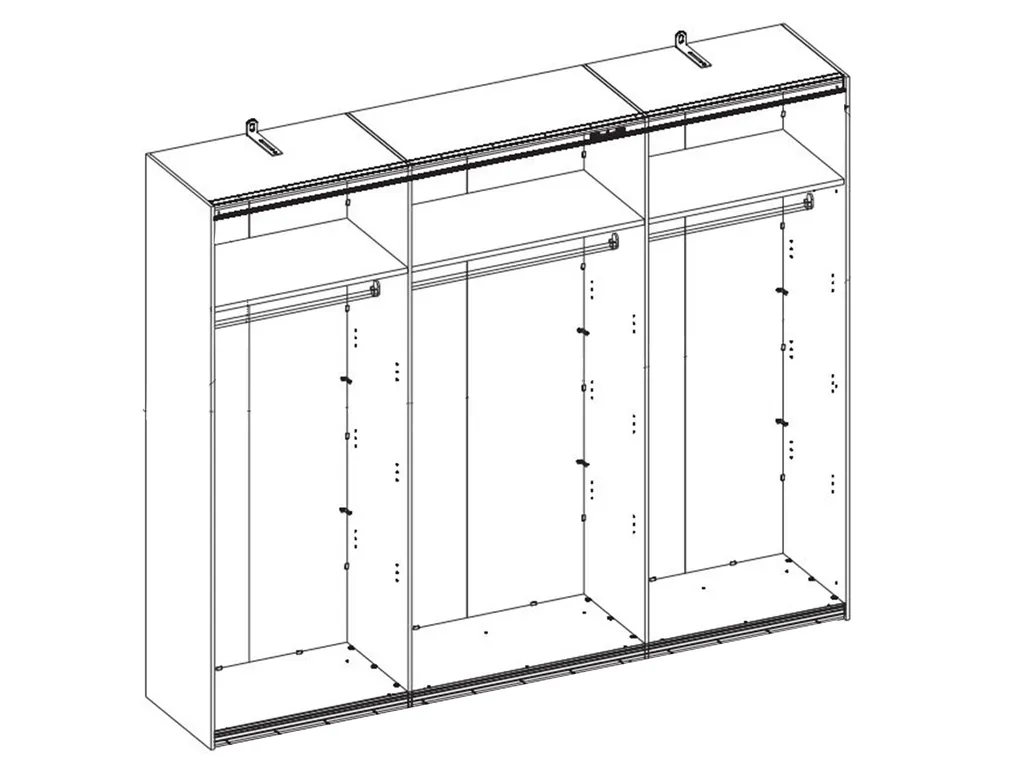 Schwebetürenschrank Kleiderschrank Schiebetürenschrnak Schrank "Boulder I" – Bild 8