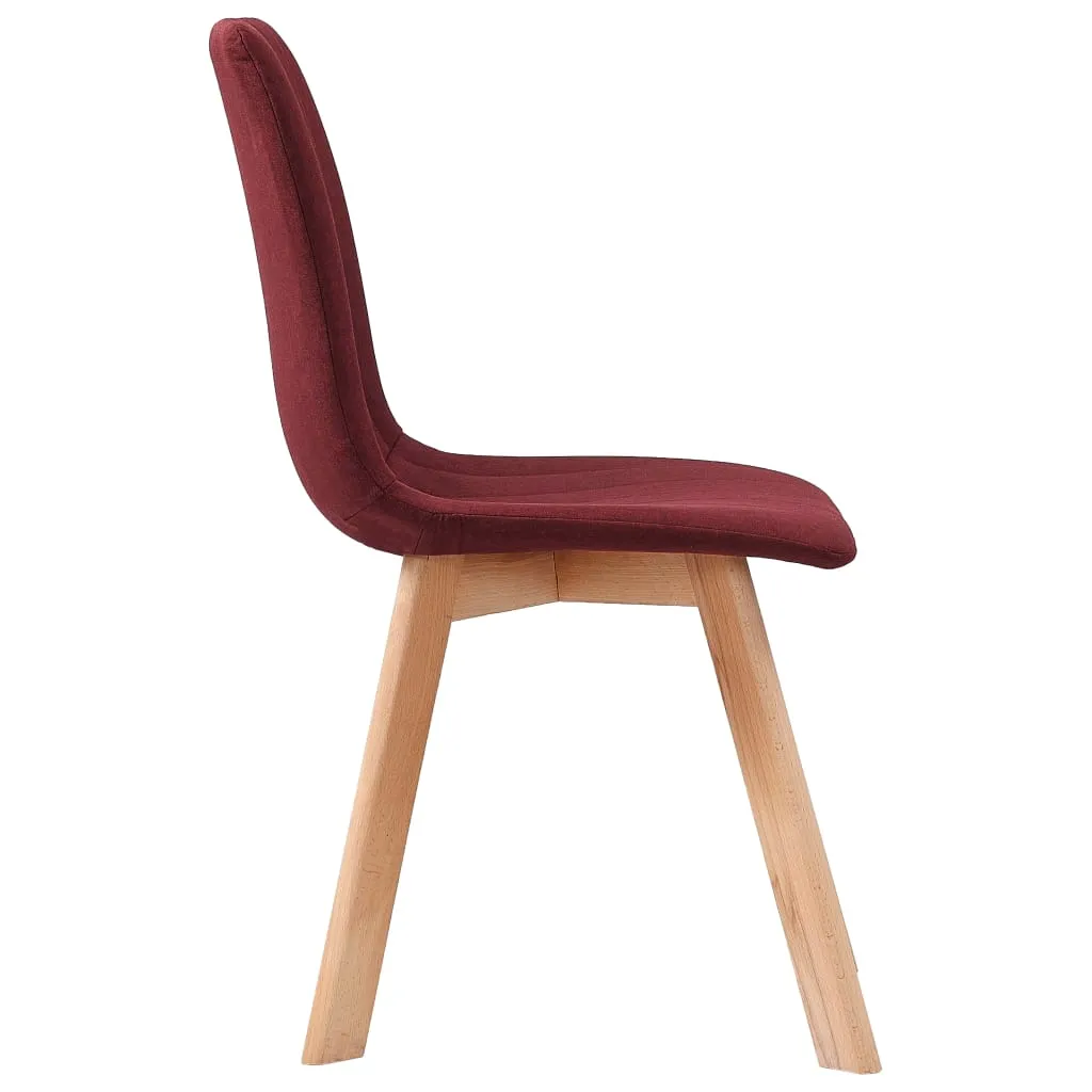 VidaXL Esszimmerstühle 4 Stk. Weinrot Stoff – Bild 4