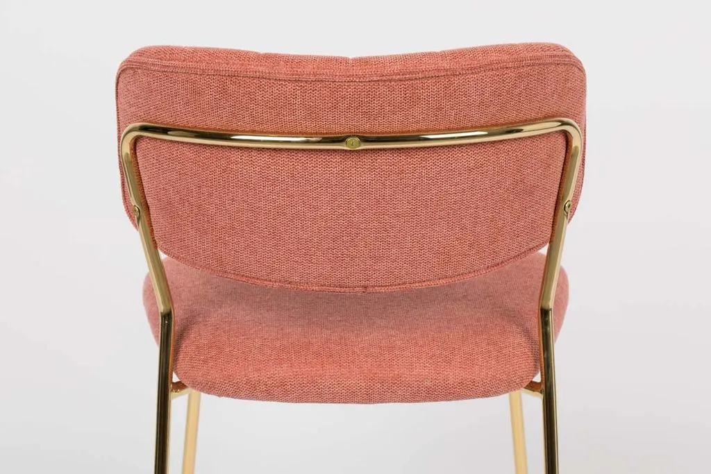 White Label Jolien 2-er Set Stühle Gold / Pink – Bild 6