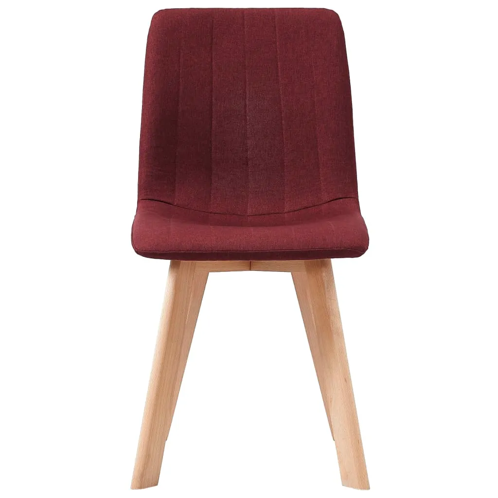 VidaXL Esszimmerstühle 4 Stk. Weinrot Stoff – Bild 3