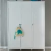 Trendteam Babyzimmer Kleiderschrank Ole/Emma Weiß Melamin/WeißNachbildung 141 X 192 X 51 Cm