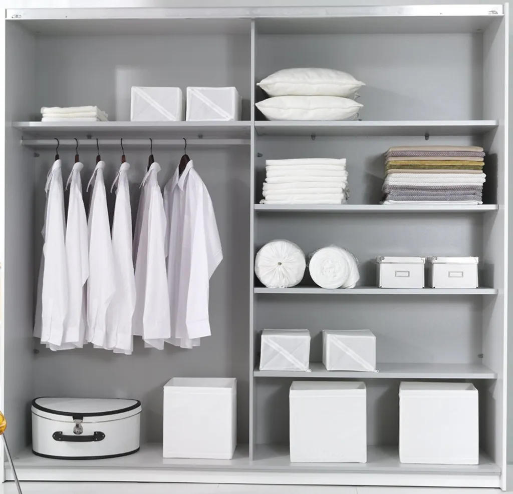 HELVETIA 22W016_56 Schwebetürenschrank, 2-trg. Kathi In Schwarz Mit Spiegel – Bild 2