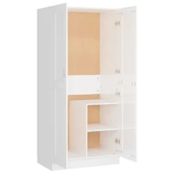 VidaXL Kleiderschrank Hochglanz-Weiß 82,5x51,5x180 Cm Holzwerkstoff