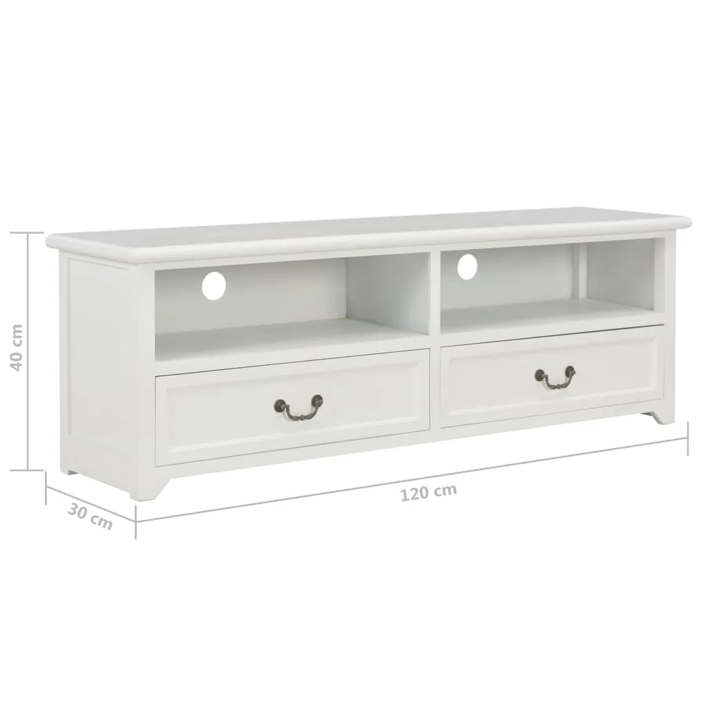 VidaXL TV-Schrank Weiß 120x30x40 Cm Holz – Bild 9