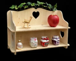 DanDiBo Wandregal Aus Holz Hell Hängeregal 96155 Wandorganizer Mit Ablagefach 40 Cm Aufbewahrungsregal Hängend