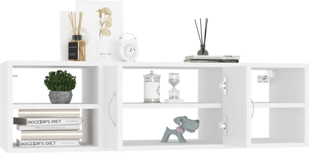 VidaXL Wandregal Weiß 102x30x29 Cm Holzwerkstoff – Bild 4