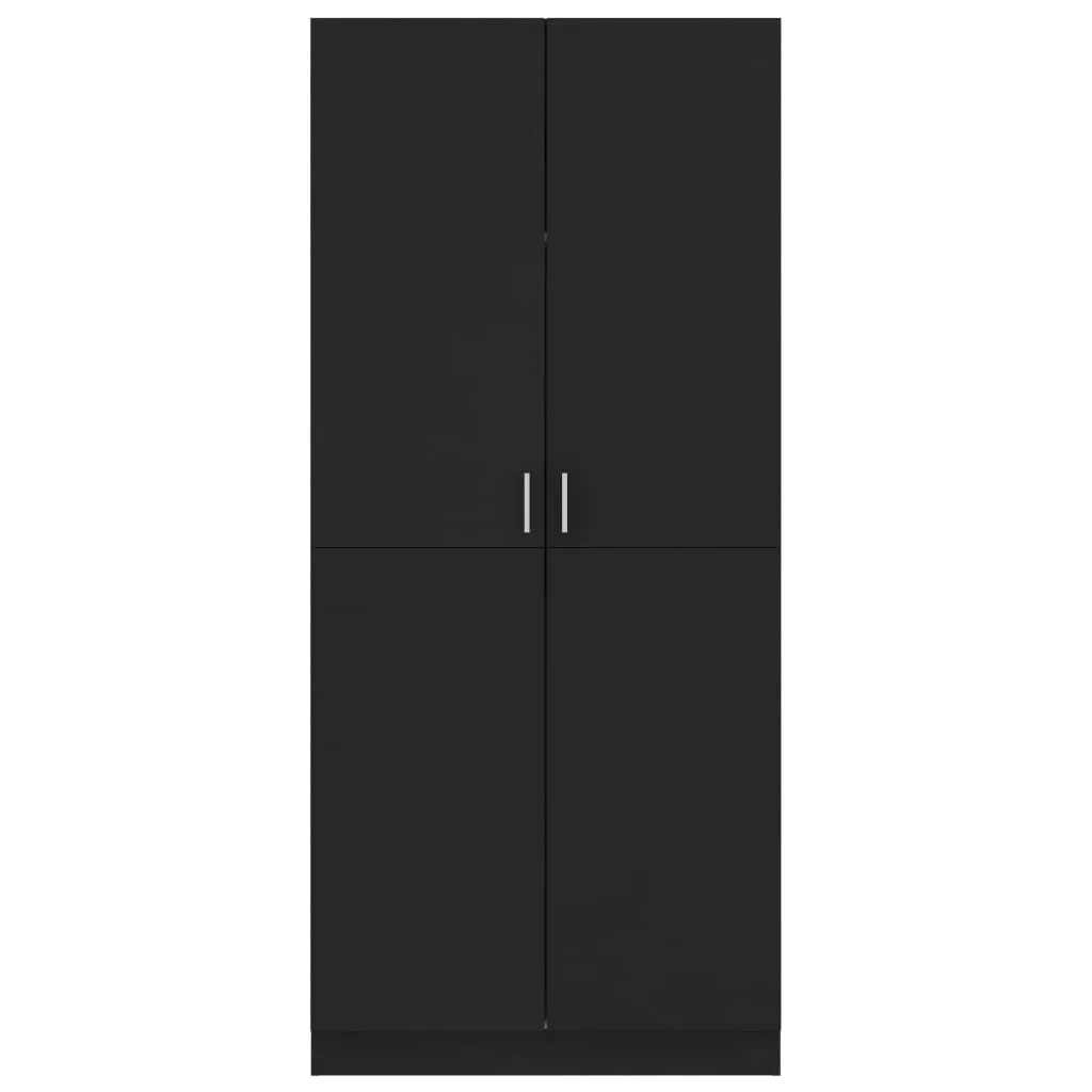 VidaXL Kleiderschrank Schwarz 80x52x180 Cm Holzwerkstoff – Bild 6