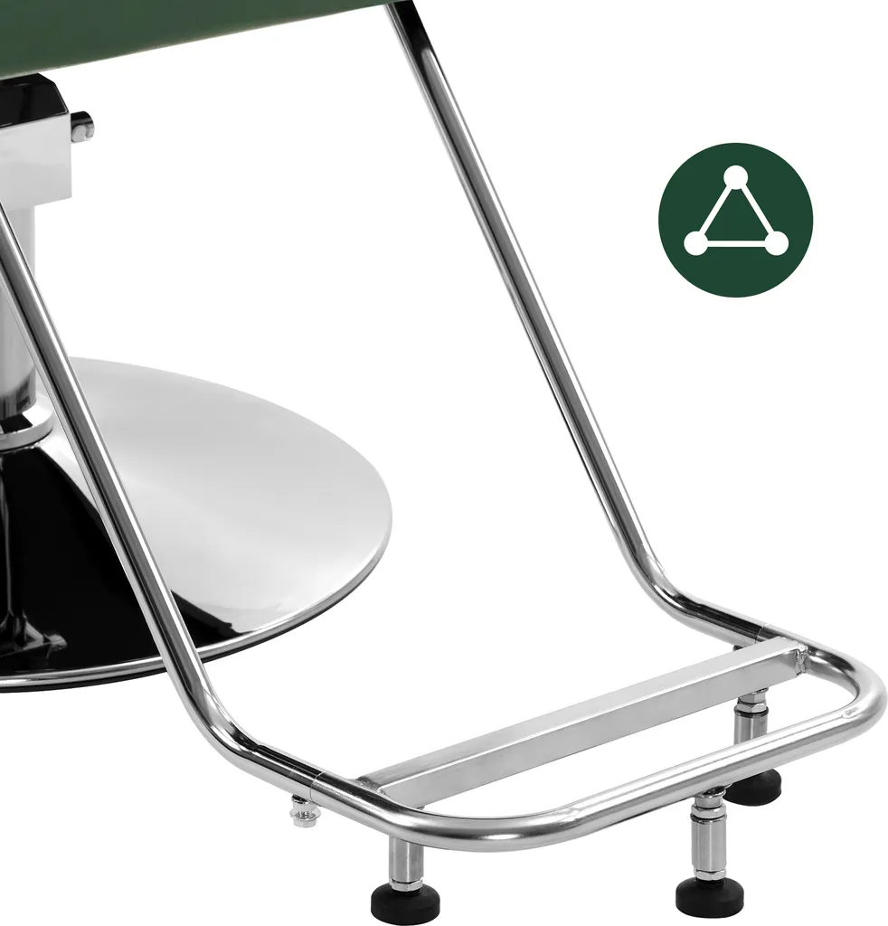 Barberpub Hydraulischer Friseurstuhl, Friseursessel Bedienungsstuhl Höhenverstellbar, Barber Chair Drehstuhl Schönheitssalon-stuhl Friseureinrichtung, Kunstleder, 3807 (Grün) – Bild 4