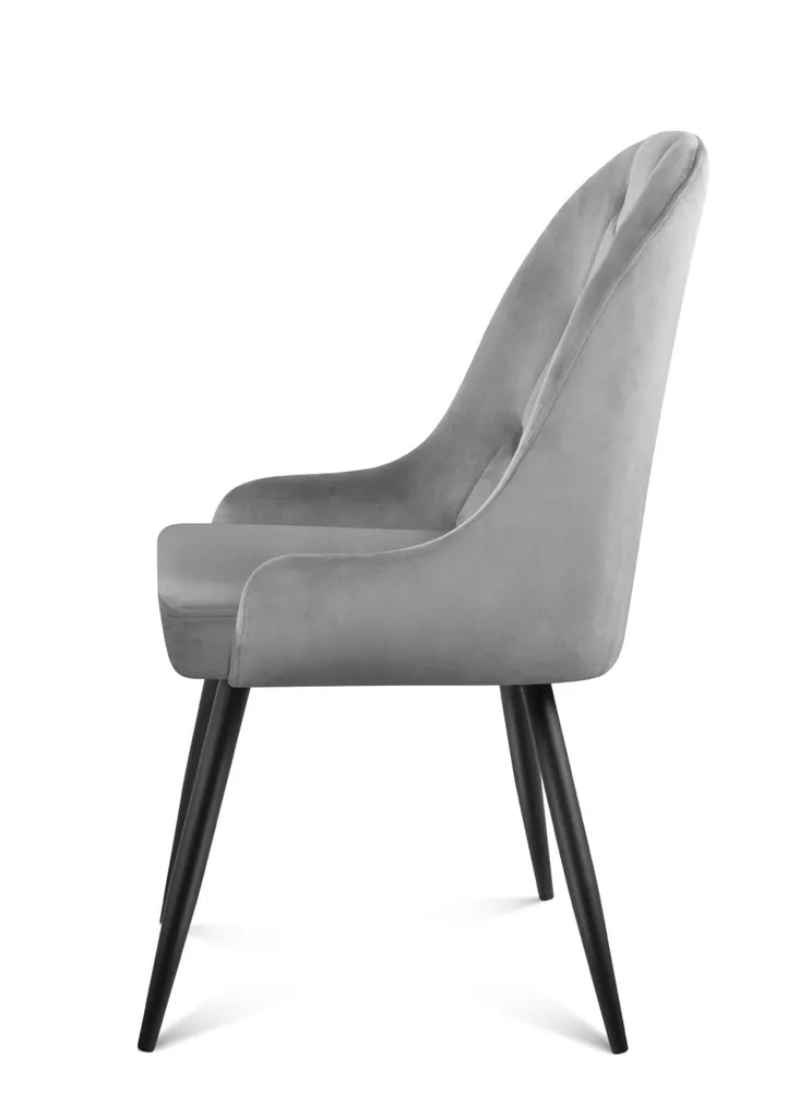 Mark Adler Prince 4.0 Esszimmerstühle Polsterstuhl Wohnzimmerstuhl Sessel Mit Rückenlehne Aus Samt Bis 130 Kg Grau – Bild 5