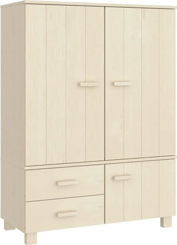 VidaXL Kleiderschrank HAMAR Honigbraun 99x45x137 Cm Massivholz Kiefer