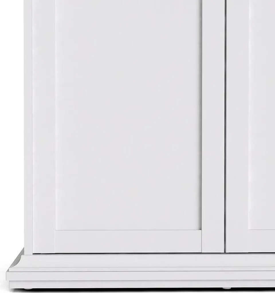 Paris Kleiderschrank 4-türig Weiß – Bild 5