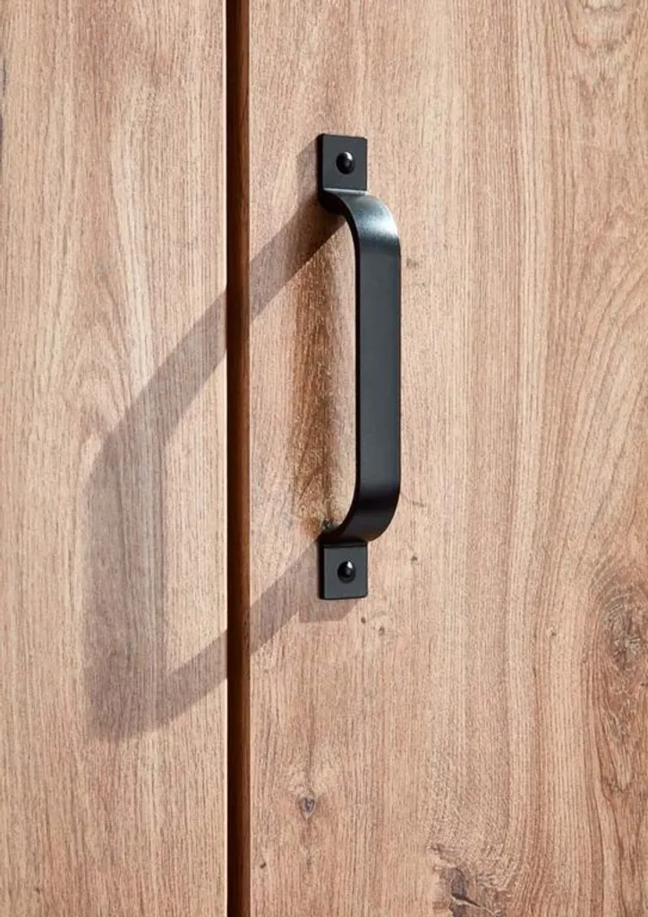 Detroit 6-türiger Kleiderschrank Plankeneiche / Schwarz, Passepartout (Rahmen):ohne Passepartout – Bild 4