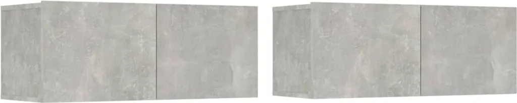 VidaXL 4-tlg. TV-Schrank-Set Betongrau Holzwerkstoff – Bild 5