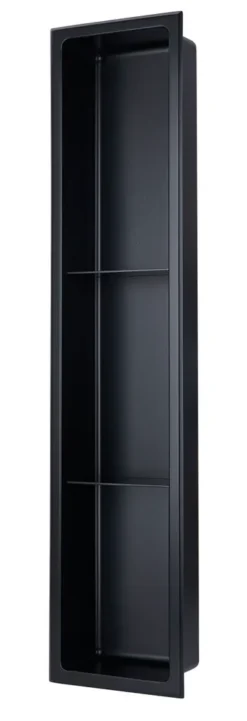 Edelstahl Wandnische Mit 2 Regalböden In 30 X 90 Cm (schwarz)
