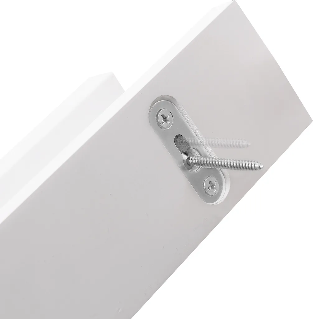 SONGMICS Wandregal Schweberegale,110 X 10 Cm, Modernes Regal Weiß Schweberegale Für Fotorahmen Und Bücher LWS46WT – Bild 8