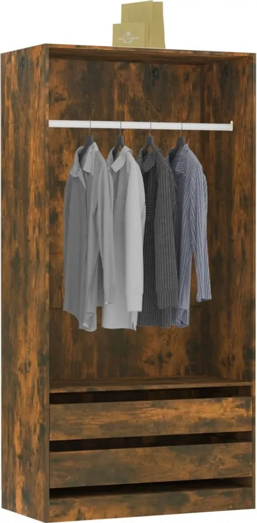 VidaXL Kleiderschrank Räuchereiche 100x50x200 Cm Holzwerkstoff – Bild 3