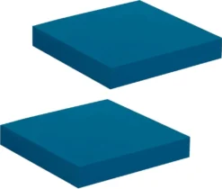 2er Set Wandregal Petrol Schweberegale Bücherregal Schwimmendes Bilder Regal