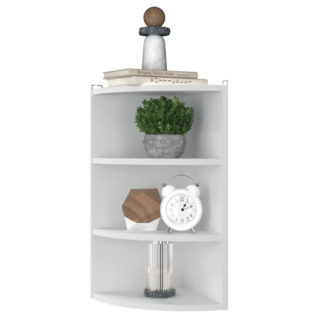 VidaXL Wand-Eckregal Weiß 30x31,5x60 Cm Holzwerkstoff – Bild 3