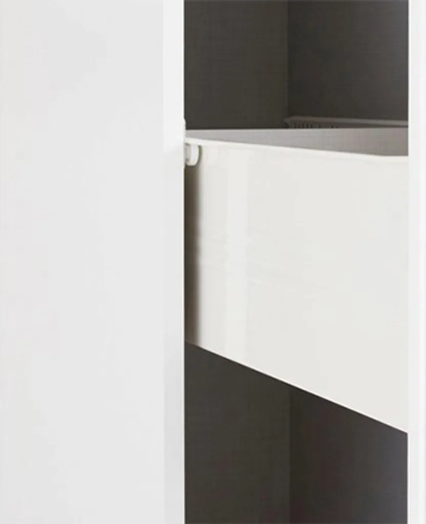 Wäscheschrank Mehrzweckschrank Multiraumkonzept Weiß 30cm 1-türig – Bild 3