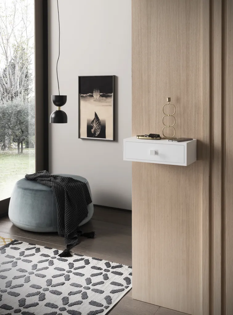 Wandregal Mit Schublade Ringo Weiß – Bild 3