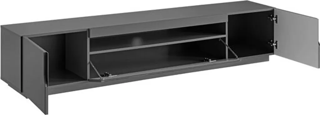 Lowboard TV-Unterschrank Eston B 200cm Graphit Front MDF – Bild 4