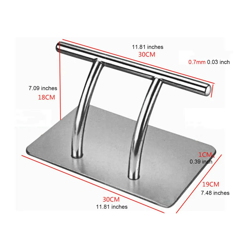 Edelstahl Friseurfußstütze Fußraste Für Friseurstuhl Friseursalon – Bild 3