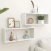 VidaXL Würfelregale 2 Stk. Weiß 60x15x23 Cm Holzwerkstoff