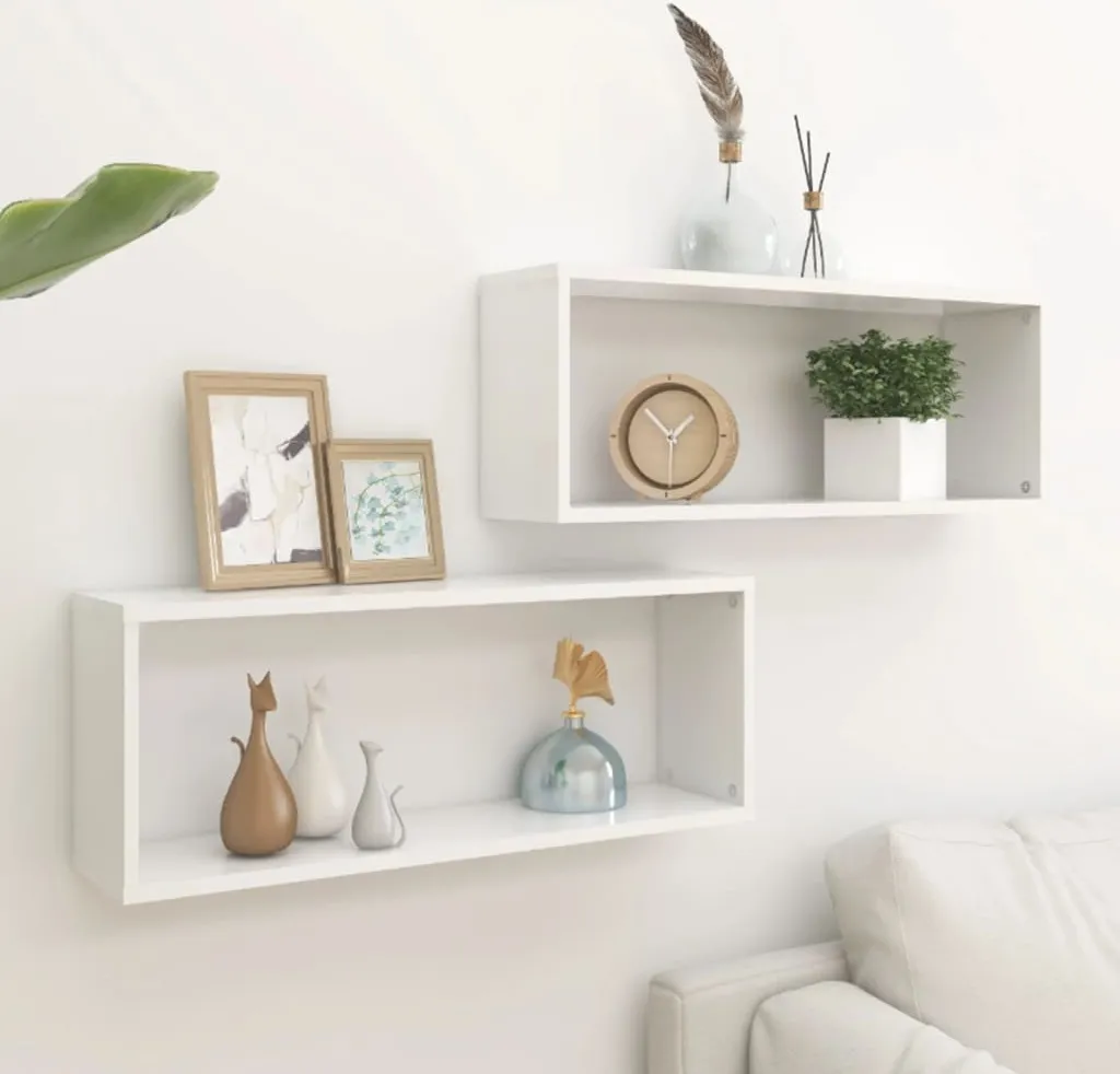 VidaXL Würfelregale 2 Stk. Weiß 60x15x23 Cm Holzwerkstoff