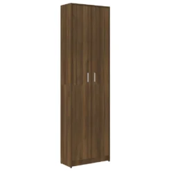 VidaXL Garderobenschrank Braun Eiche-Optik 55x25x189 Cm Holzwerkstoff