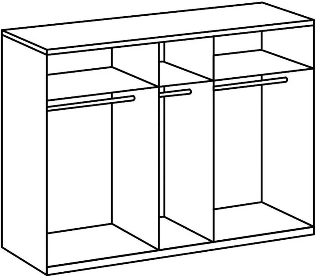 Stockholm 5-türiger Kleiderschrank Mit Spiegel Plankeneiche / Grau – Bild 4