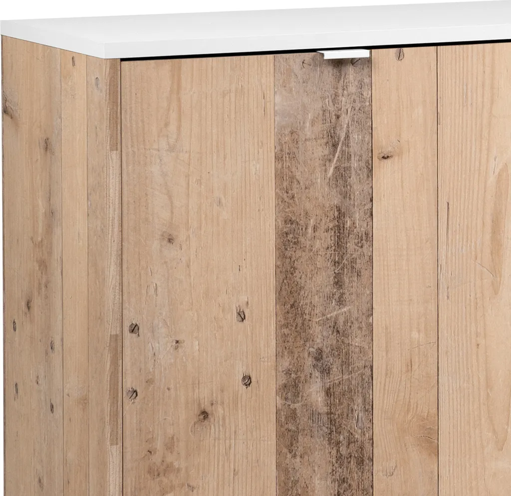 TV Board Lowboard Fernseher Kommode Sideboard Ca. 200 Cm MENORCA 57A Weiß / Old Style – Bild 11