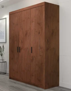 FURNIX Kleiderschrank Eliza 3D B133 X H190,5 X T53 Cm, 3-türig M.Stange Lefkas