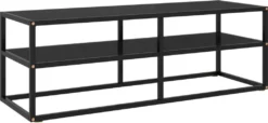 VidaXL TV-Schrank Schwarz Mit Schwarzem Glas 120x40x40 Cm