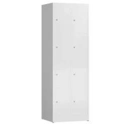 Schließfachschrank Fächerschrank 8 Fächer Spind 180x60x50cm Signalweiß