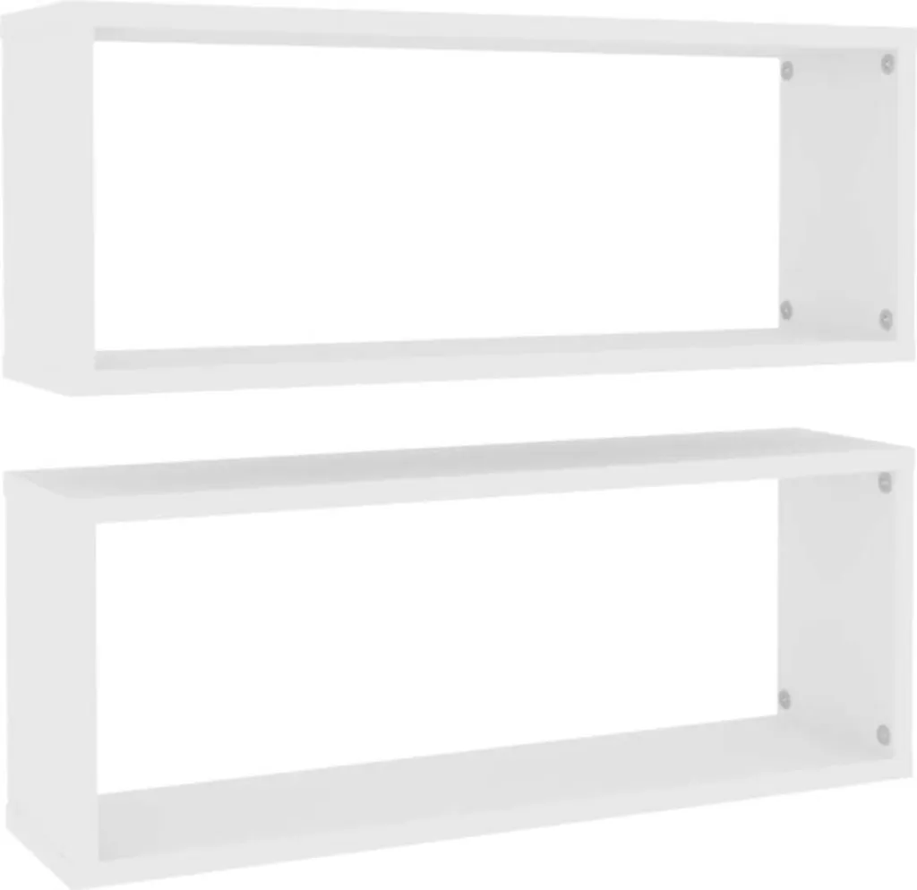 VidaXL Würfelregale 2 Stk. Weiß 60x15x23 Cm Holzwerkstoff – Bild 2