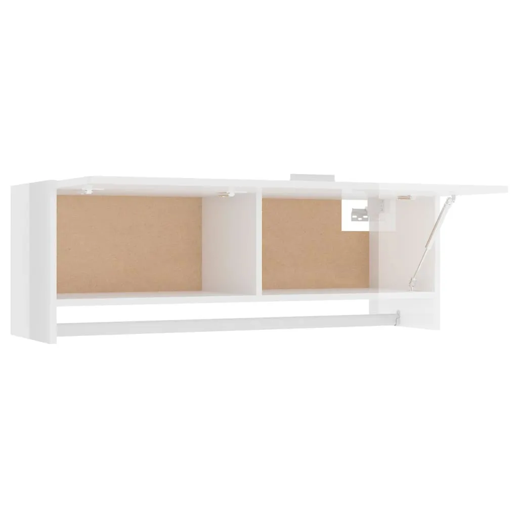 VidaXL Kleiderschrank Hochglanz-Weiß 100x32,5x35 Cm Holzwerkstoff – Bild 6