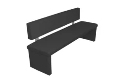 HOMEXPERTS Bank CHARISSE B180 X H83 X T54 Cm Schwarz Kunstleder