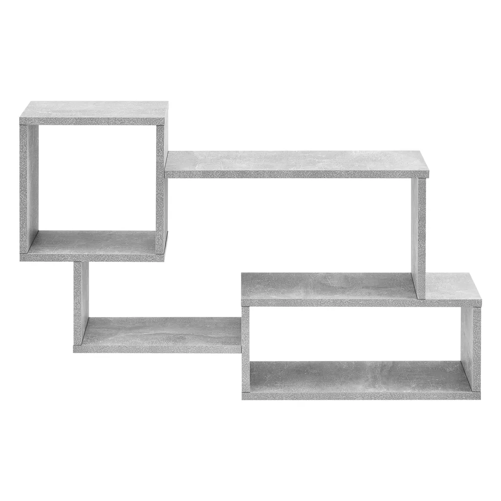 Schweberegal Kvinesdal 87x18x54cm Wandregal Mit 3 Fächern Max. 13kg Spanplatte Betonoptik – Bild 4