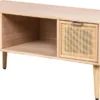 Nordlys - TV-Schrank Aus Massivholz Mit 2 Schubladen Aus Rattan - 100 X 42 X 45 (cm)