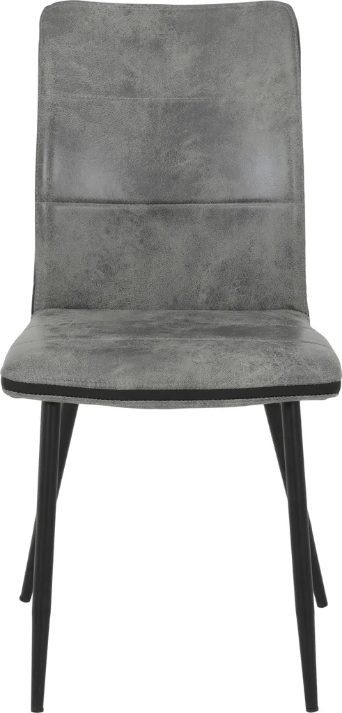 4er Set Stuhl Carolin-Bezug Microfaser Vintage Optik-Metallgestell Rundrohr Pulverbeschichtung Schwarz-44cm Sitzbreite-120kg Belastbar – Bild 3