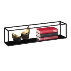 Relaxdays Schwarzes Wandregal Aus Metall