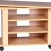 TV HiFi Bank OREGON Buche Fernsehtisch Drehbar & Rollbar 75 X 38 X 51 Cm